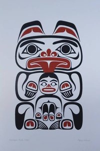 Between Bear Paws by April White Haida Artist 6"x9" Art Card