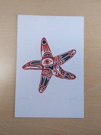Raven Star by April White Haida Artist 6"x9" Art Card