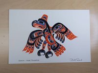 Skiamsm Haida Thunderbird by Bill Reid Haida Artist 6"x9" Art Card