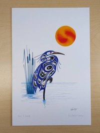 Rest and Reap by Richard Shorty Northern Tutchone Yukon Artist 6"x9" Art Card