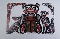 Frog Copper Design by Richard Shorty Northern Tutchone Yukon Artist 6"x9" Art Card