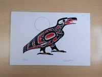 Raven by Richard Shorty Northern Tutchone Yukon Artist 6"x9" Art Card
