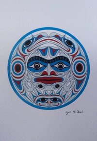 Moon by Joe Wilson Salish Artist 6"x9" Art Card