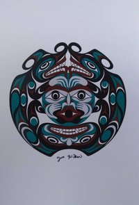 Two-Headed Serpent by Joe Wilson Salish Artist 6"x9" Art Card