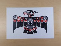 Baby Thunderbird by John A Sharkey Coast Salish Artist 6"x9" Art Card