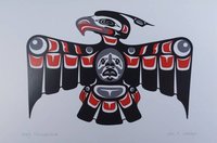 Baby Thunderbird by John A Sharkey Coast Salish Artist 6"x9" Art Card