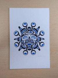 Sun by Jon Erickson Gitxsan Artist 6"x9" Art Card
