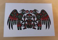 Salish Welcoming by Joe Wilson Salish Artist 6"x9" Art Card