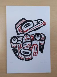 Raven by David Boxley Tsimshian Artist 6"x9" Art Card