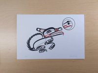 Wolf by David Boxley Tsimshian Artist 6"x9" Art Card