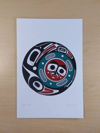 Raven Moon by Danny Dennis Tsimshian Artist 6"x9" Art Card