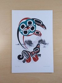 The Chase by Danny Dennis Tsimshian Artist 6"x9" Art Card