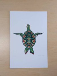 Turtle by Angela Kimble Coast Salish Artist 6"x9" Art Card