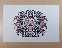 Sistiutl by Carl Stromquist Salish Artist 6"x9" Art Card