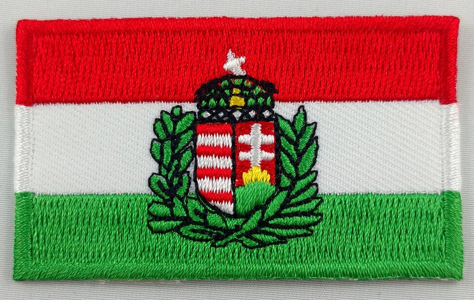 Hungary Coat of Arms Flag Patch Embroidered Iron On Applique Hungarian