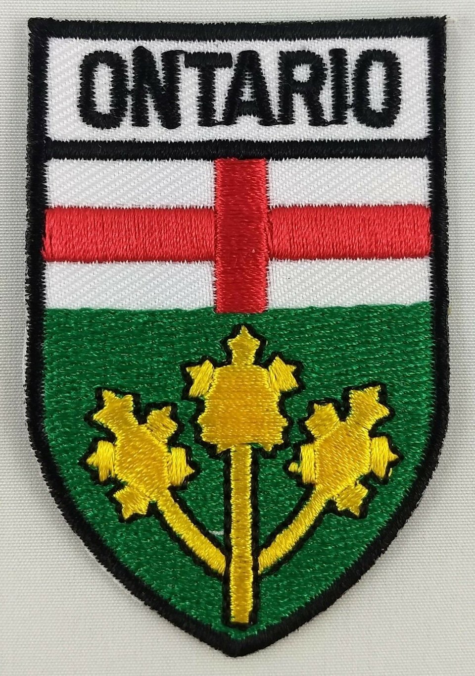 Ontario Province Shield Crest Patch Badge Embroidered Iron On Sew On Canada