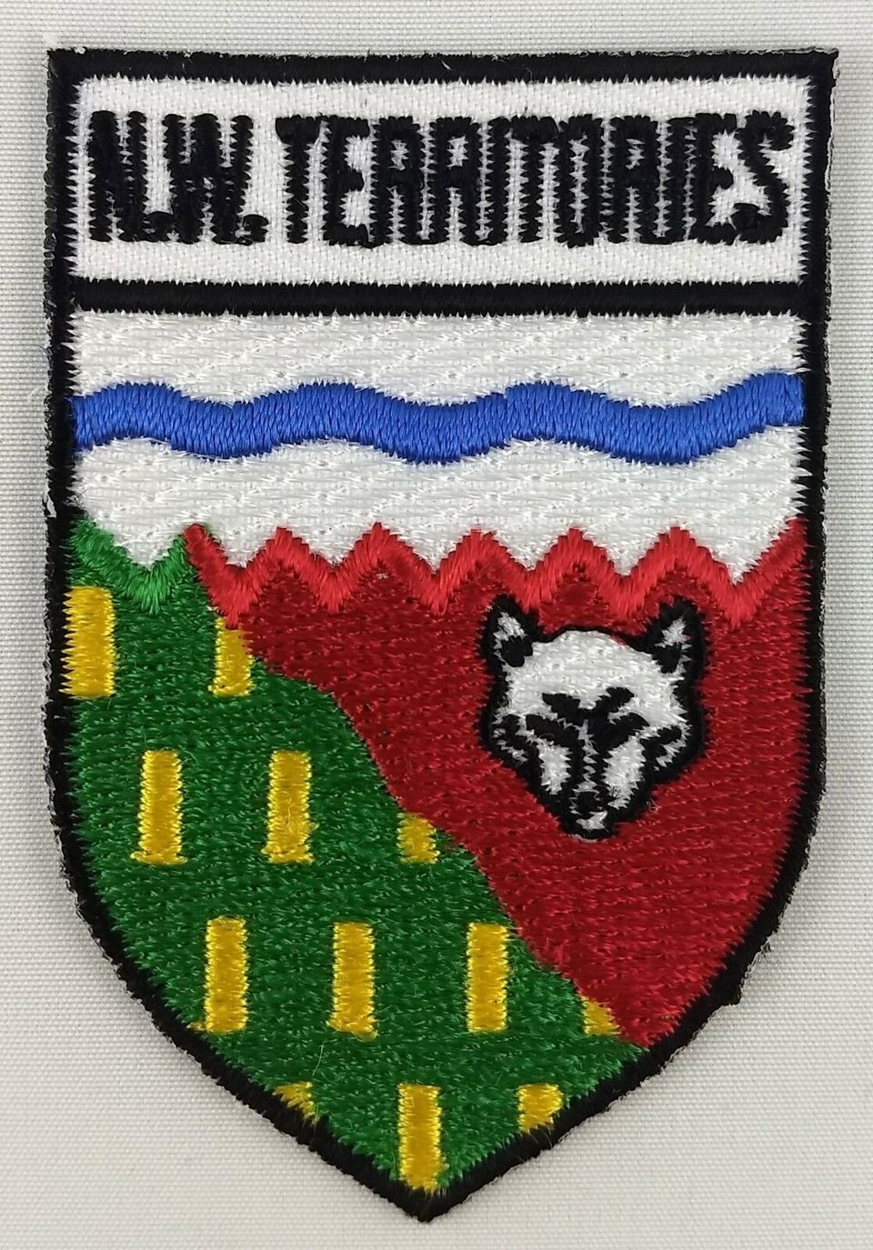 Northwest Territories NWT Province Shield Crest Patch Badge Embroidered Iron On Sew On Canada