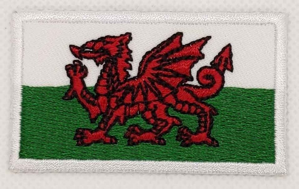 Wales Patch Embroidered Iron On Badge Applique Welsh Cymru