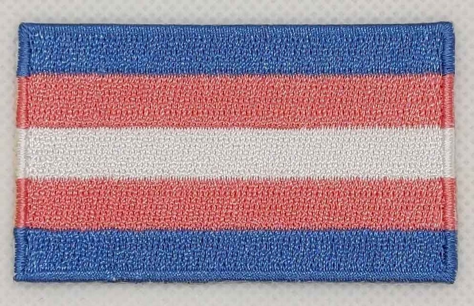 Transgender Flag Patch LGBT Pride Patch Embroidered Iron On Badge Applique C/P