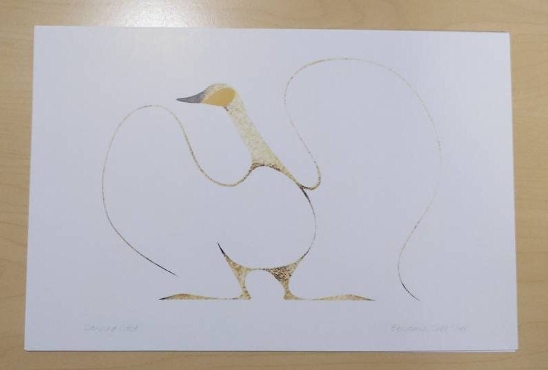 Dancing Goose by Benjamin Chee Chee Ojibway Artist 6"x9" Art Card