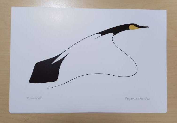 Proud Male by Benjamin Chee Chee Ojibway Artist 6"x9" Art Card