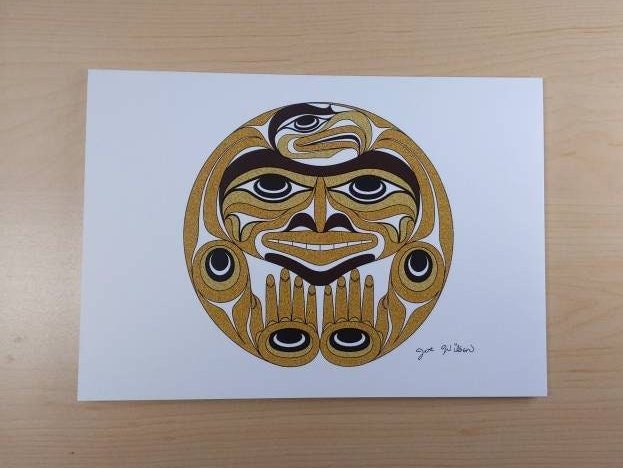Thank You / Welcome by Joe Wilson Salish Artist 6"x9" Art Card