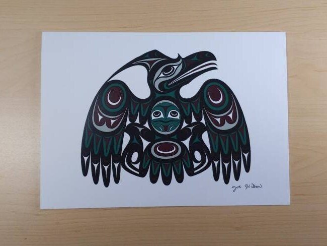 Raven by Joe Wilson Salish Artist 6"x9" Art Card