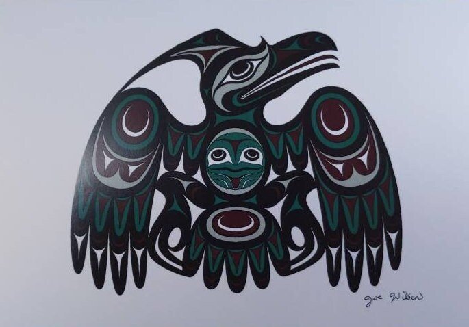 Raven by Joe Wilson Salish Artist 6"x9" Art Card