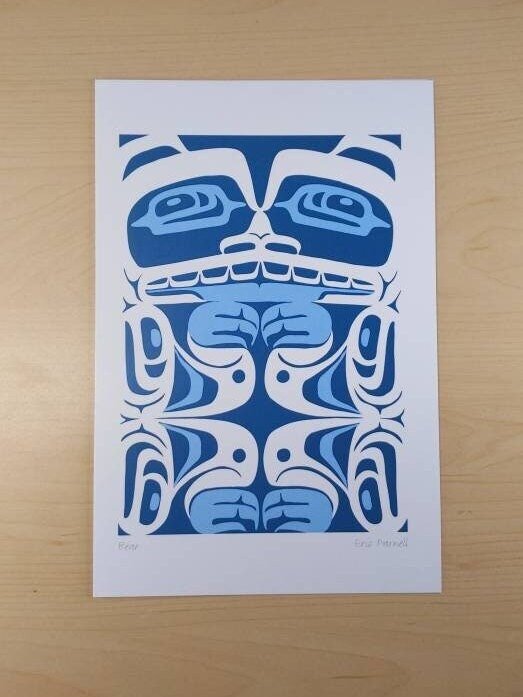 Bear by Eric Parnell Haida Artist 6"x9" Art Card