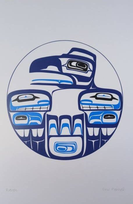 Raven by Eric Parnell Haida Artist 6"x9" Art Card