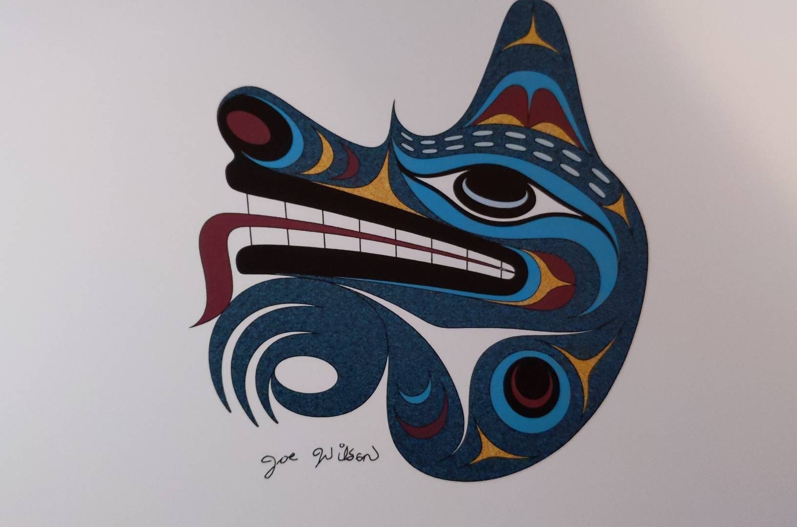 Wolf by Joe Wilson Salish Artist 6"x9" Art Card