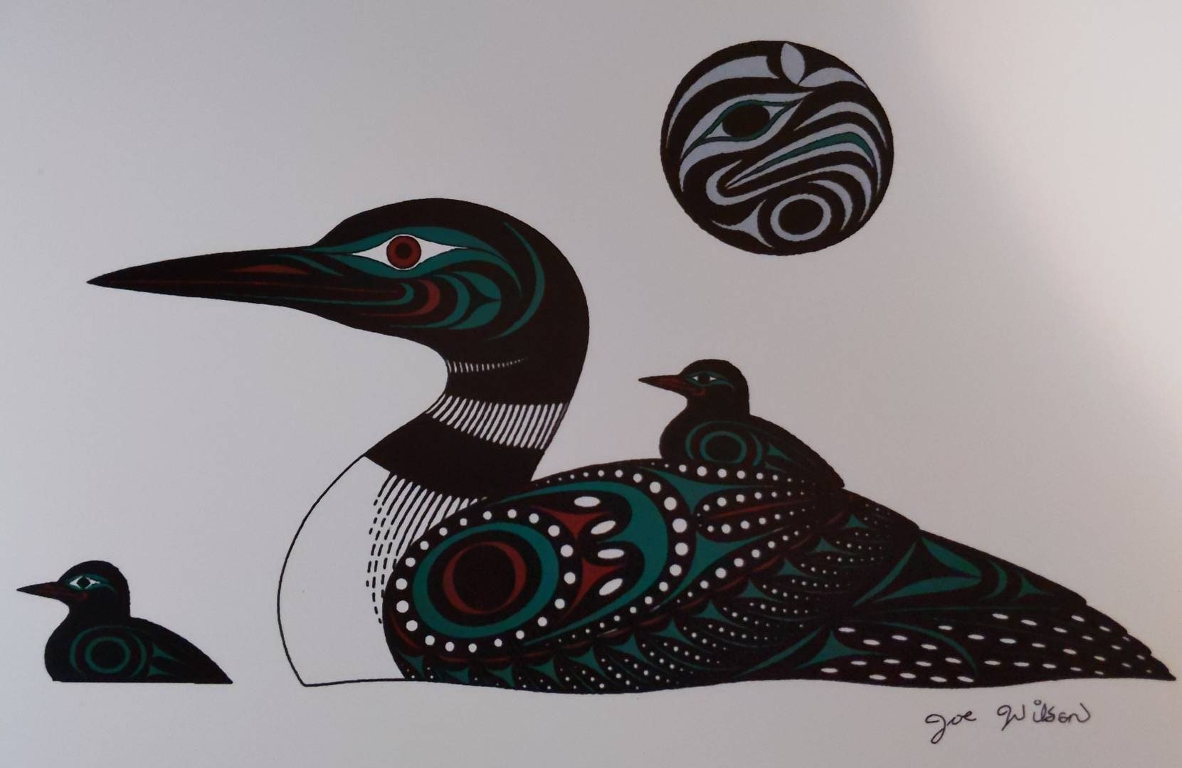 Loon by Joe Wilson Salish Artist 6"x9" Art Card