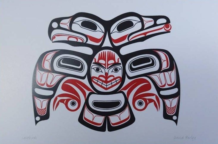 Lovebirds by David Boxley Tsimshian Artist 6"x9" Art Card