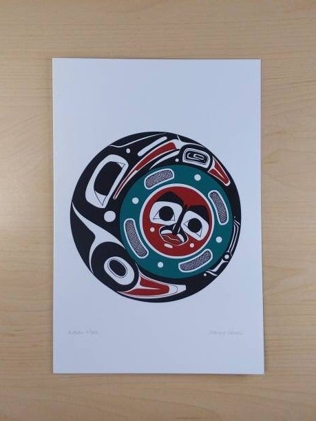Raven Moon by Danny Dennis Tsimshian Artist 6"x9" Art Card