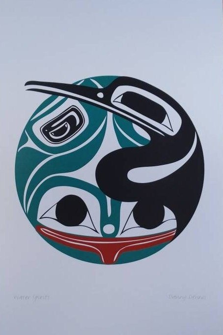 Water Spirits by Danny Dennis Tsimshian Artist 6"x9" Art Card
