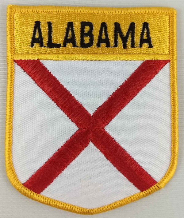 Alabama State Shield Patch Badge Embroidered Iron On Applique USA United States of America