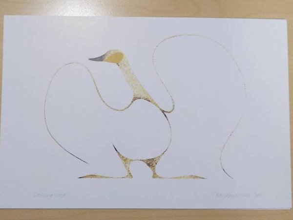 Dancing Goose by Benjamin Chee Chee Ojibway Artist 6"x9" Art Card