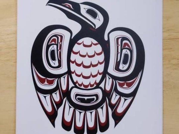 Haida Raven by Clarence Mills Haida Artist 6"x9" art card