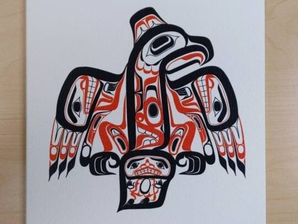 Haida Eagle Ghuut by Bill Reid Haida Artist 6"x9" Art Card