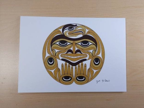 Thank You / Welcome by Joe Wilson Salish Artist 6"x9" Art Card