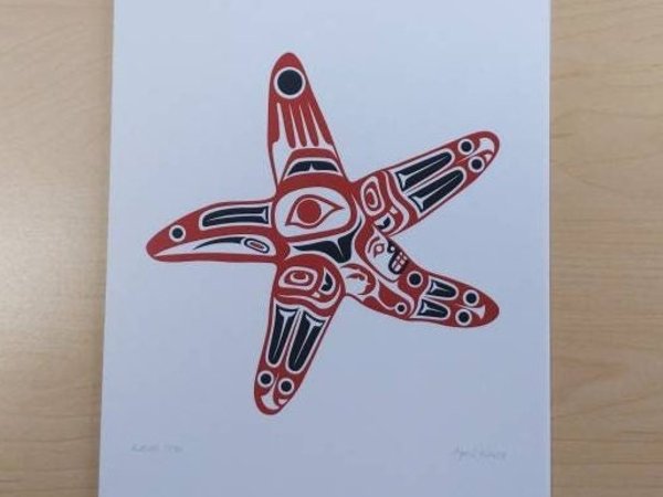 Raven Star by April White Haida Artist 6"x9" Art Card
