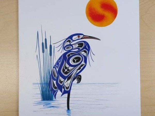 Rest and Reap by Richard Shorty Northern Tutchone Yukon Artist 6"x9" Art Card