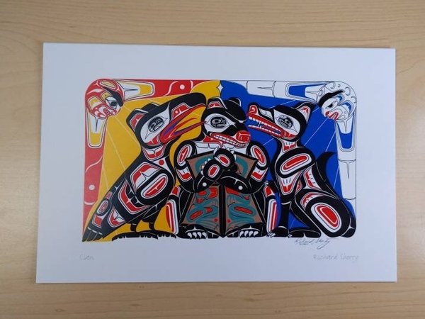 Clan by Richard Shorty Northern Tutchone Yukon Artist 6"x9" Art Card