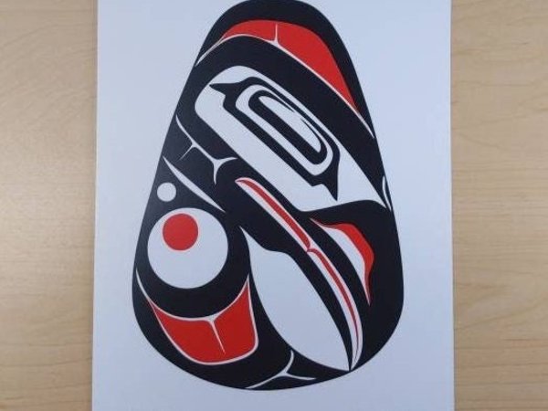 Haida Raven by Eric Parnell Haida Artist 6"x9" Art Card
