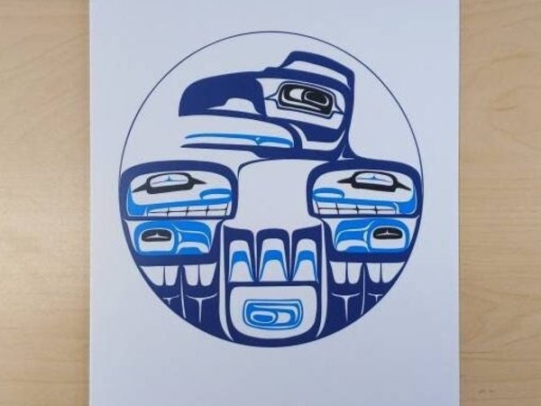 Raven by Eric Parnell Haida Artist 6"x9" Art Card