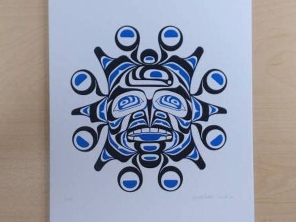Sun by Jon Erickson Gitxsan Artist 6"x9" Art Card
