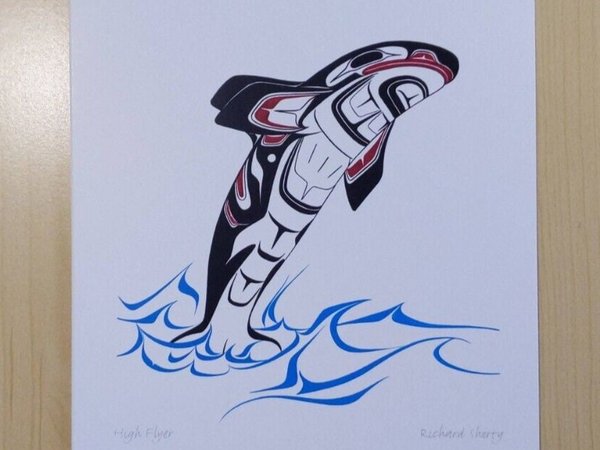 High Flyer by Richard Shorty Northern Tutchone Artist 6"x9" Art Card