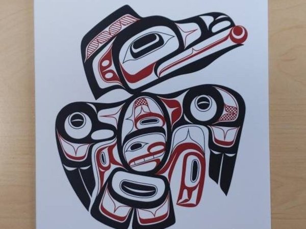 Raven by David Boxley Tsimshian Artist 6"x9" Art Card