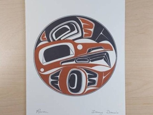 Raven by Danny Dennis Tsimshian Artist 6"x9" Art Card No. 3030