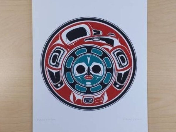 Raven's Moon by Danny Dennis Tsimshian Artist 6"x9" Art Card